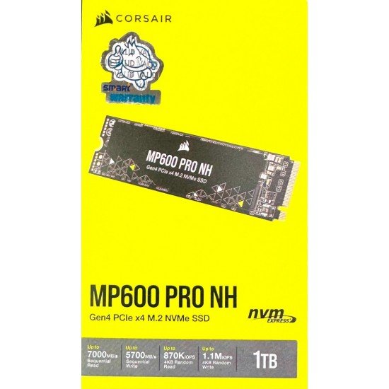 Corsair MP600 PRO NH 1TB PCIe Gen4 x4 NVMe 1.4 M.2 SSD WITH DRAM